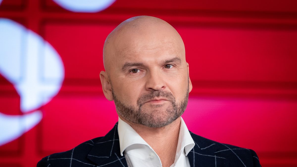 Rafal Brzoska during the press conference on the announcement of InPost as a strategic sponsor of the Polish Football Association and Poland national football team, at PGE National Stadium in Warsaw, Poland on May 30, 2022 (Photo by Mateusz Wlodarczyk/NurPhoto via Getty Images)