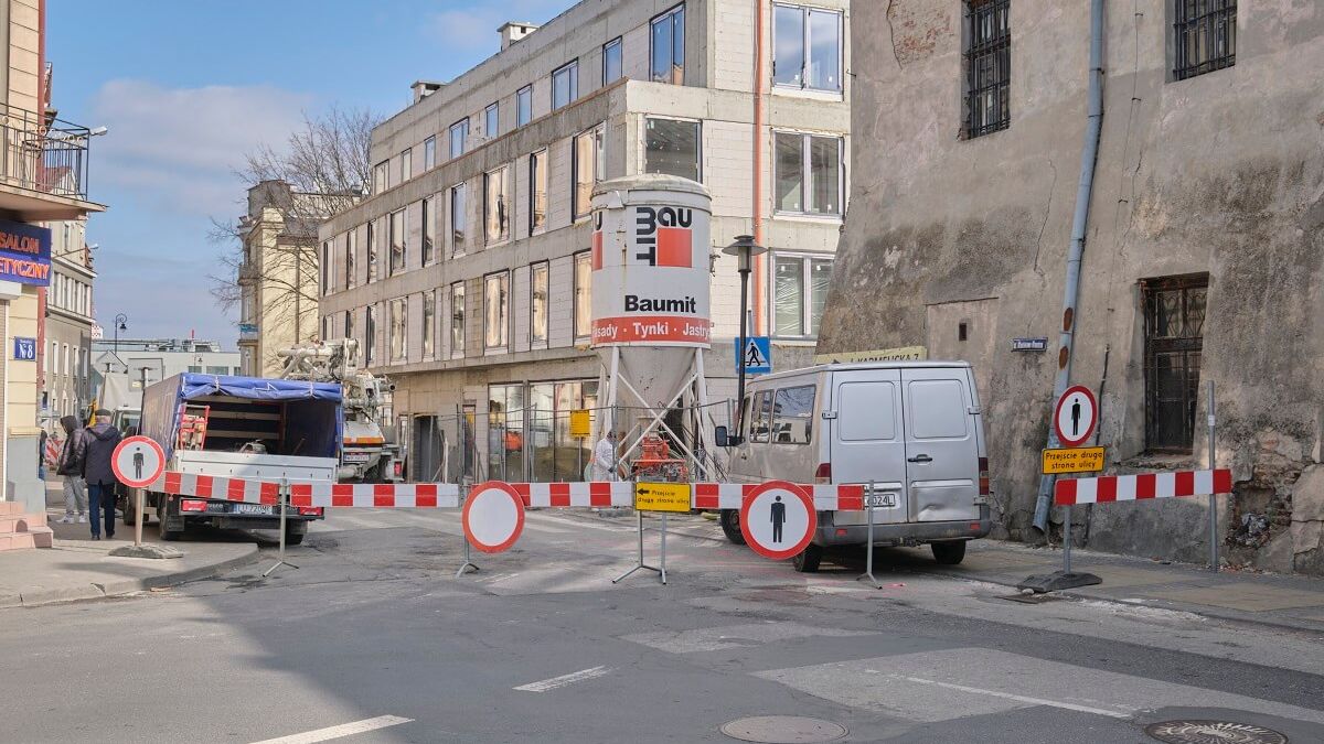 Zamknięta ul. Staszica w Lublinie