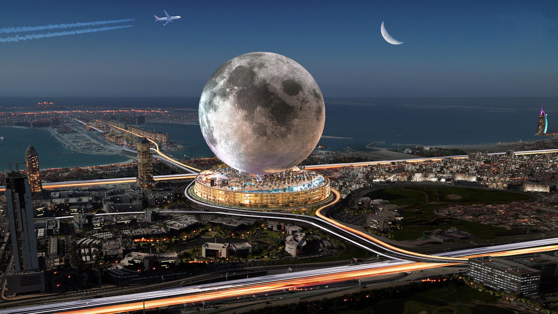 Projekt sztucznego księżyca w Dubaju