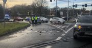 Pościg policji zakończony wypadkiem na skrzyżowaniu Warszawskiej i Św. Michała w Poznaniu