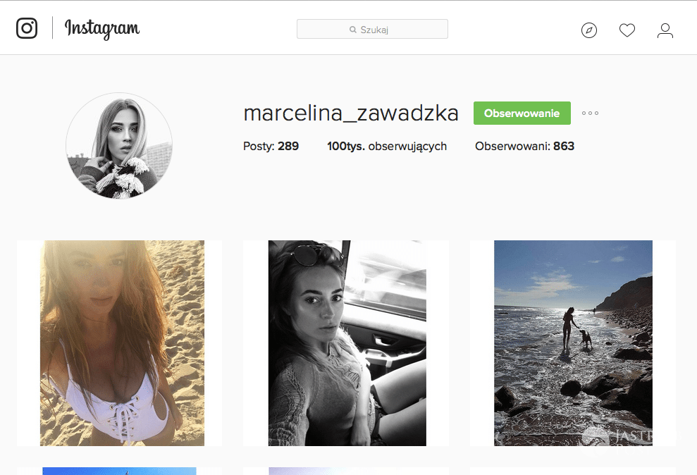 Marcelina Zawadzka ma 100 tysięcy fanów na Instagramie