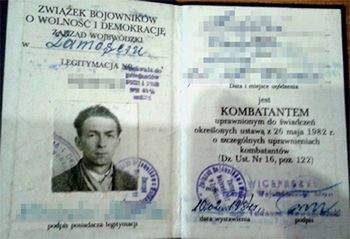 Legitymacja ZBoWiD-u pana Władysława 
