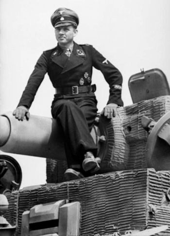 Michael Wittmann na swoim Tygrysie 