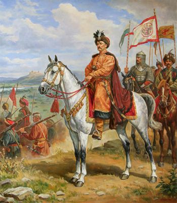 Bohdan Chmielnicki na obrazie Artura Orłonowa 