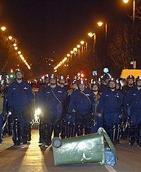 Pięć osób rannych podczas starć w Budapeszcie