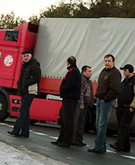 14-kilometrowa kolejka tirów przed granicą w Dorohusku