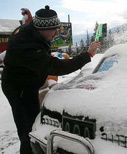 Kilkanaście kolizji po opadach śniegu na Podhalu