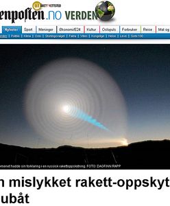 Norwegowie rosyjską rakietę wzięli za UFO
