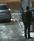 Akcja gaśnicza na rosyjskiej stacji paliw