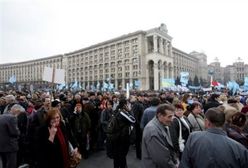 Na Majdanie w Kijowie trwa wiec poparcia dla koalicji