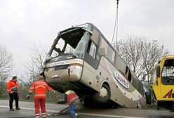 44 osoby ranne w wypadku belgijskiego autokaru