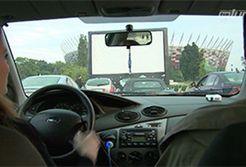 Kino samochodowe w Warszawie pod Stadionem Narodowym