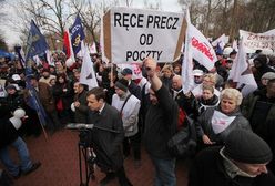 Pocztowcy manifestowali przeciwko likwidacji urzędów