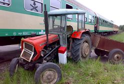 Po pijanemu, traktorem, wprost pod pociąg
