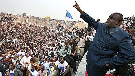 Wiec wyborczy kandydata na prezydenta Jean-Pierre'a Bemby w Kinszasie