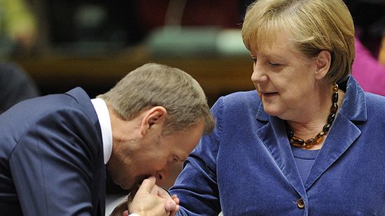 Premier Donald Tusk i kanclerz Angela Merkel