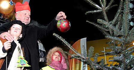 w Krakowie pod oknem papieskim stanęła choinka
