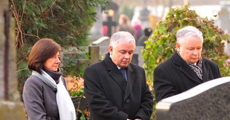 Prezydent Kaczyński na Powązkach