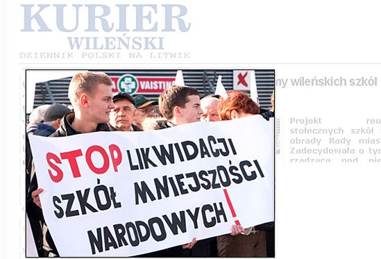 "Stop likwidacji polskich szkół na Litwie!"