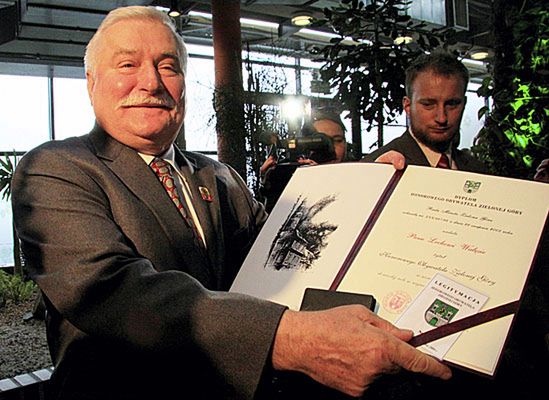 Lech Wałęsa honorowym obywatelem Zielonej Góry