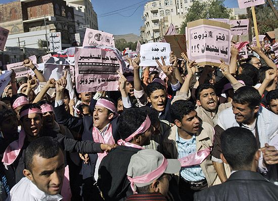 Demonstranci domagają się ustąpienia prezydenta Jemenu