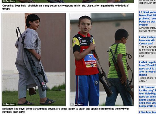 Już 7-letnie dzieci walczą przeciw Kadafiemu