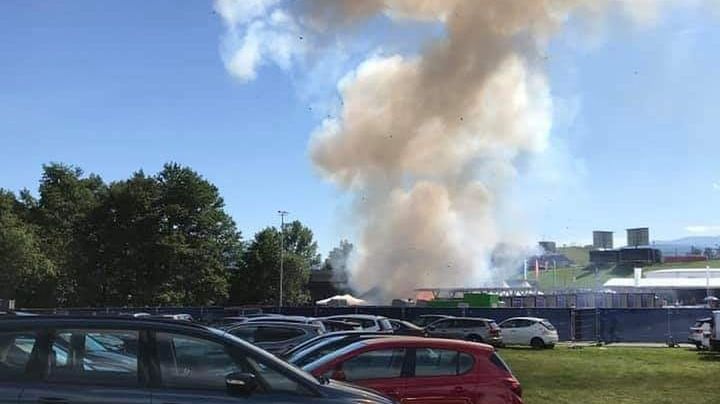 Zdjęcie okładkowe artykułu: Twitter / Mat Oaxley / Na zdjęciu: pożar na Red Bull Ringu