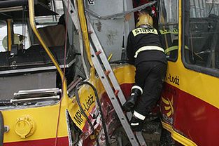 12 osób rannych w zderzeniu tramwajów w Łodzi
