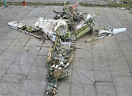 W miejscu katastrofy samolotu znaleziono szczątki ofiar