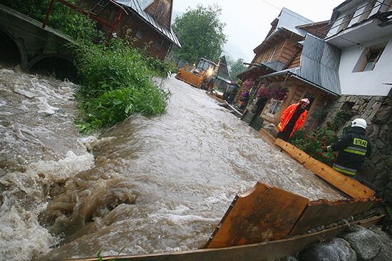 Zakopane zalane deszczem - sztab kryzysowy już pracuje