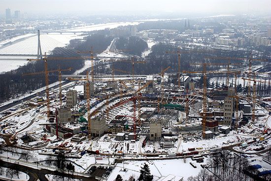 Niewybuch na budowie Stadionu Narodowego