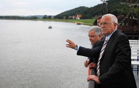 Vaclav Klaus i Lech Kaczyński na wycieczce w Kazimierzu