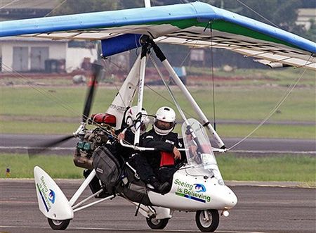 Niewidomy pilot leci z Londynu do Sydney