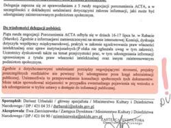 Negocjacje ws. ACTA od początku miały być tajne. Zobacz rządowy dokument
