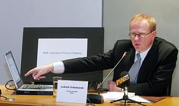 Prezes Giełdy Papierów Wartościowych Ludwik Sobolewski