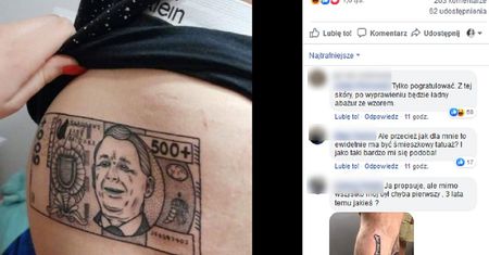 Tatuaż 500+. W internecie zawrzało na ten widok 