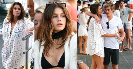 Cindy Crawford z córką i synem na wakacjach (ZDJĘCIA)