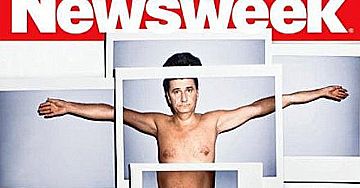Szokujące zdjęcie? Półnagi Palikot na krzyżu na okładce