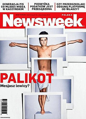 Szokujące zdjęcie? Półnagi Palikot na krzyżu na okładce