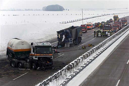 Zimowy horror na niemieckich autostradach