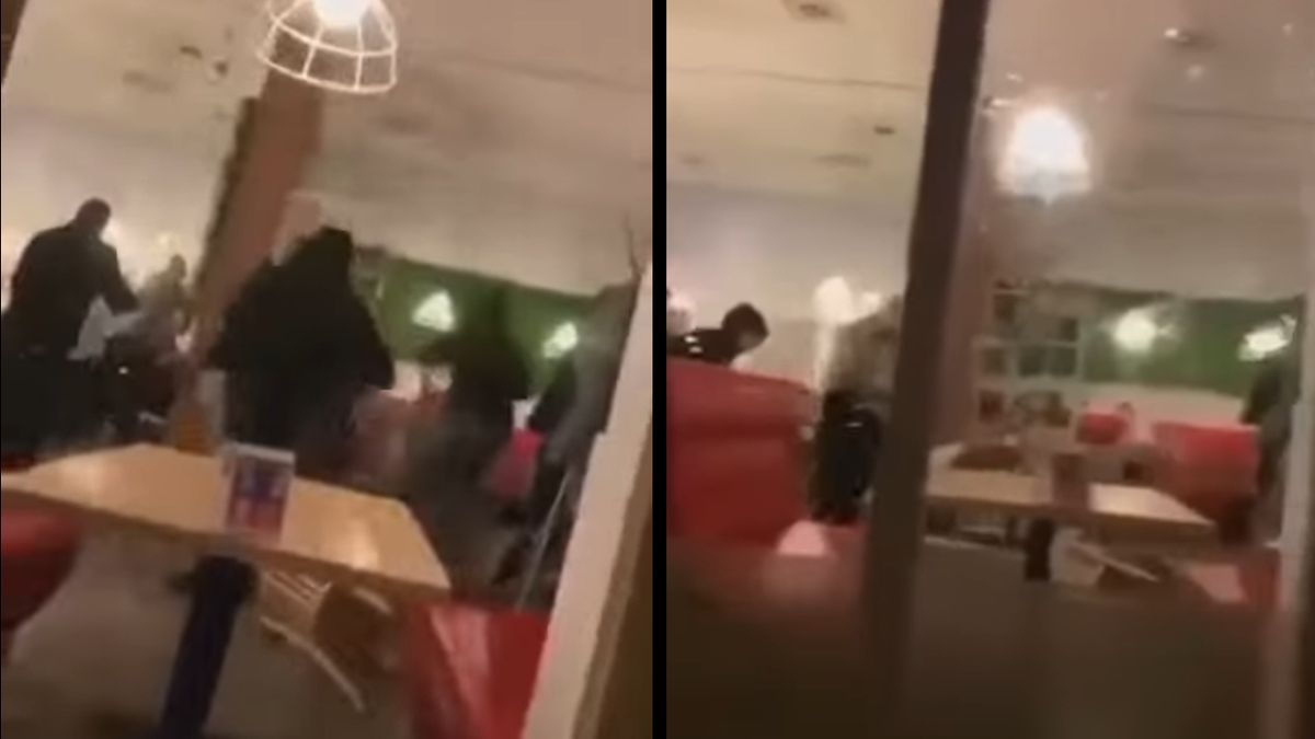 Bójka w restauracji.