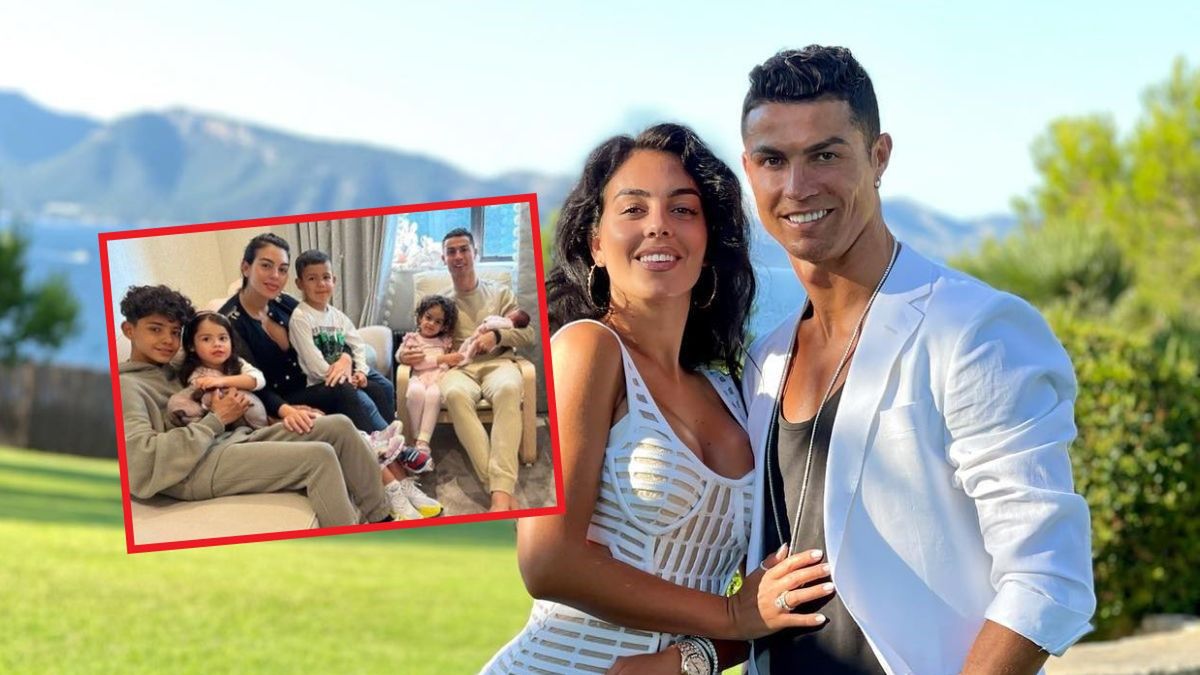 Zdjęcie okładkowe artykułu: Instagram / georginagio / Na zdjęciu: Georgina Rodriguez i Cristiano Ronaldo; na małym zdjęciu: Georgina, Cristiano oraz dzieci - w tym nowo narodzona córeczka