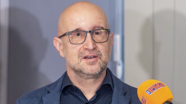 Tomasz Znojkiewicz
na konferencji prasowej w Szpitalu Klinicznym im. A. Mielęckiego w Katowicach