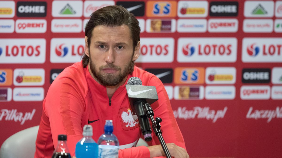 Grzegorz Krychowiak of Poland during a press conference before EURO 2020 qualifier game match between Poland and Austria on 8 September 2019 in Warsaw, Poland. (Photo by Foto Olimpik/NurPhoto via Getty Images)