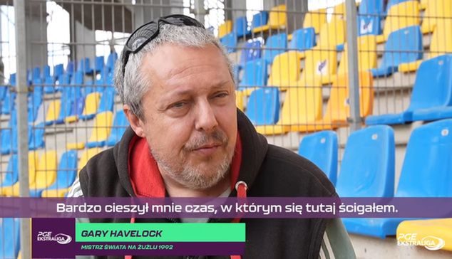 Gary Havelock obecnie. Zrzut pochodzi z materiału PGE Ekstraligi opublikowanego w serwisie YouTube