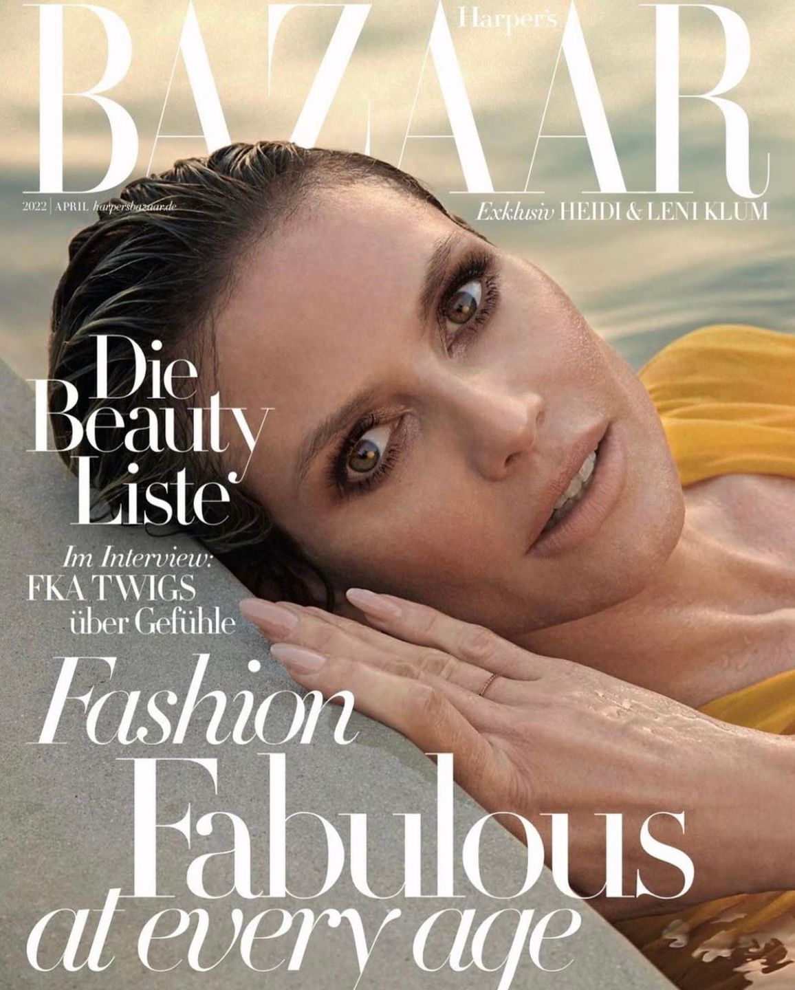 Heidi Klum i jej 17-letnia córka Leni pozdrawiają z dwóch okładek