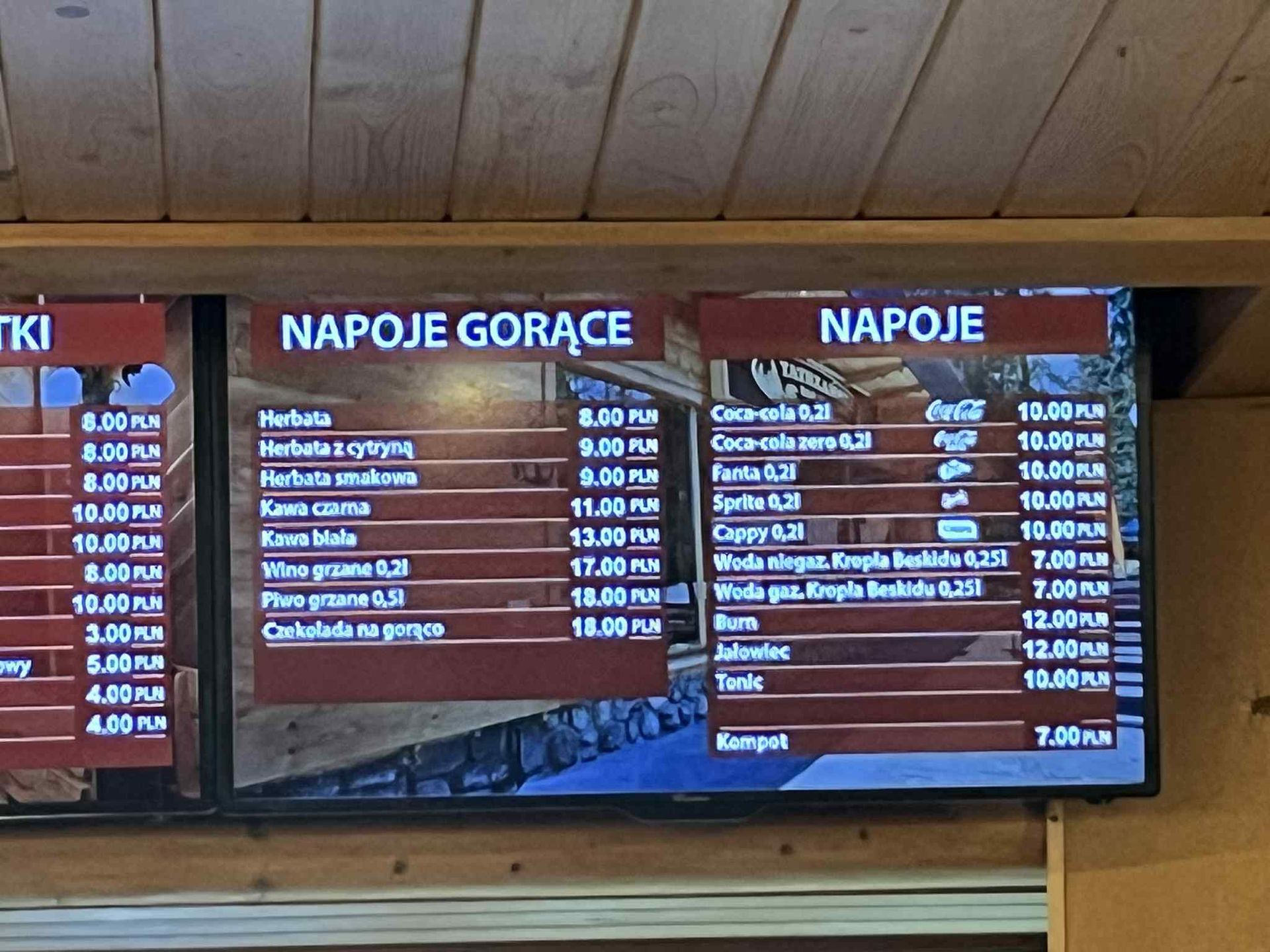 Propozycje dania dnia i menu w barze mlecznym w Zakopanem