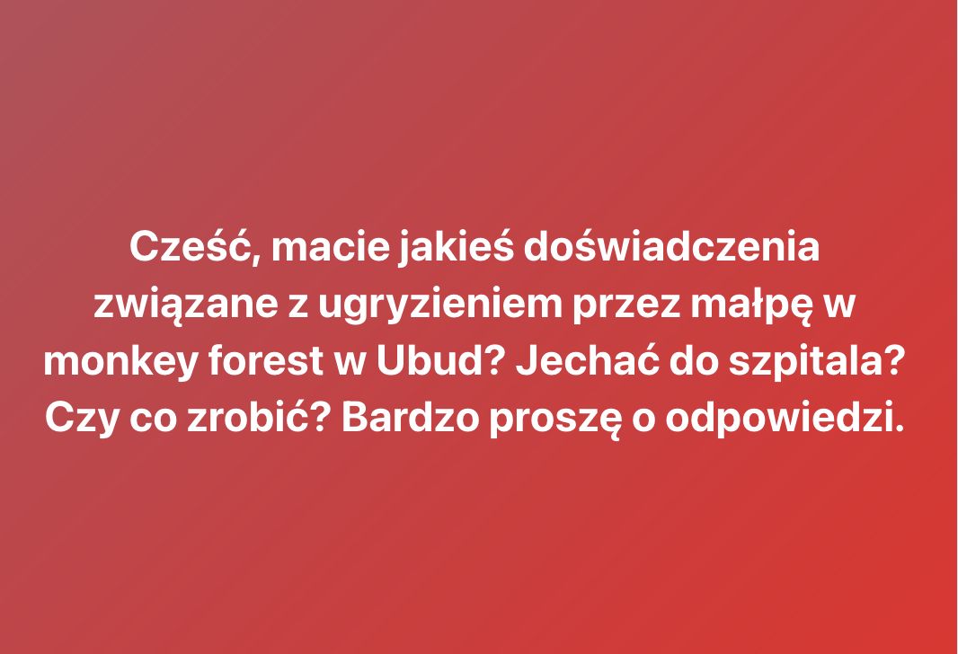 Turystka zadała pytanie na grupie zrzeszającej Polaków na Bali 