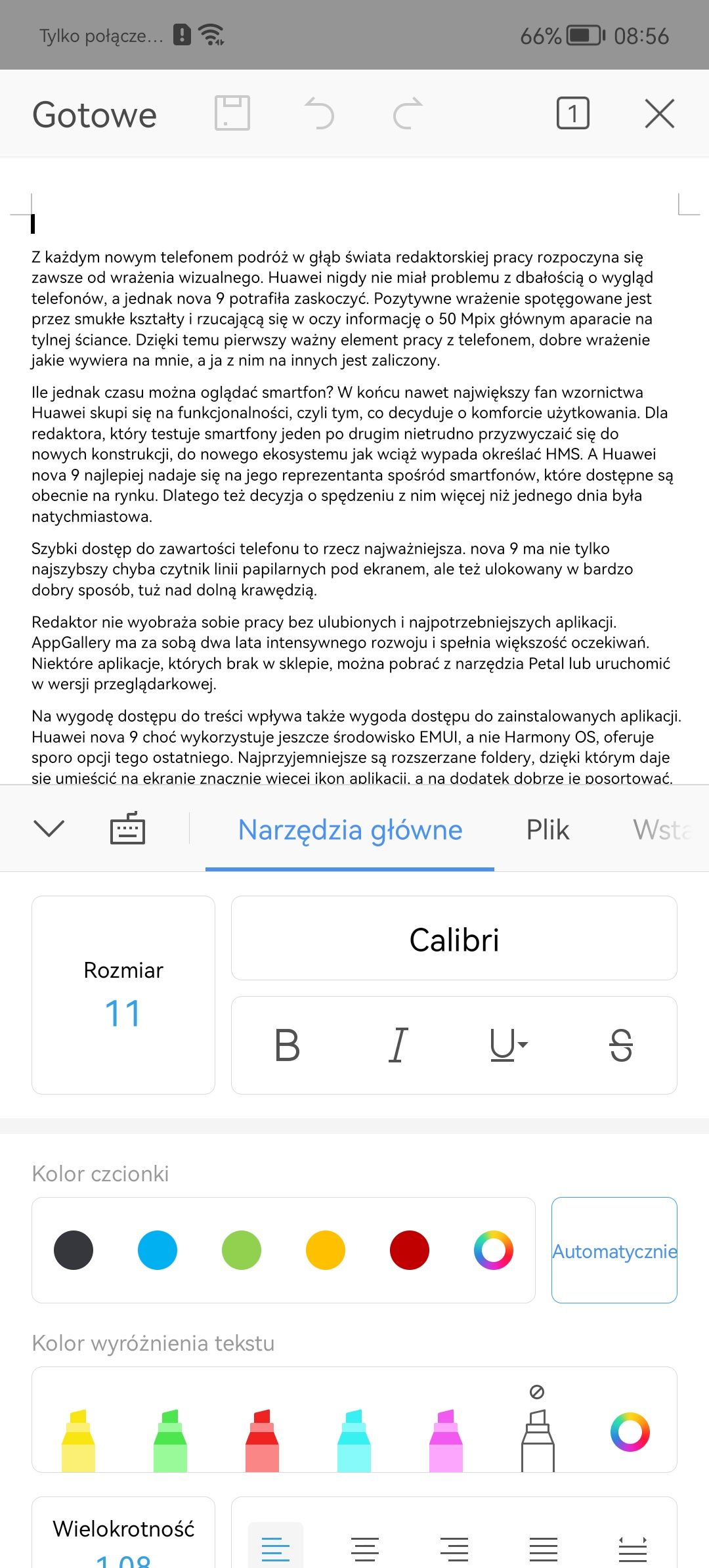 Dokumenty Huawei Word