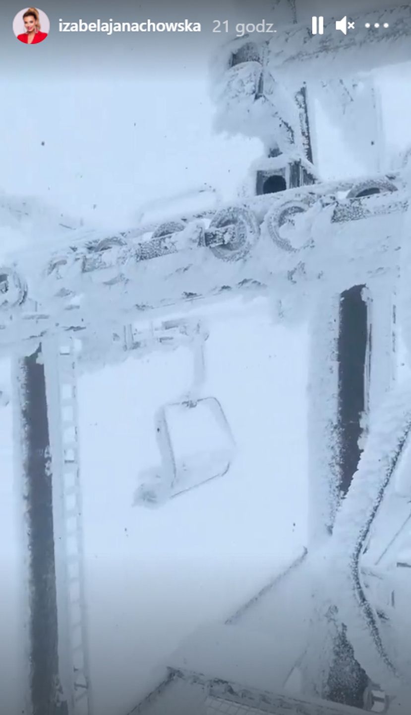 Izabela Janachowska w drodze na Kasprowy Wierch